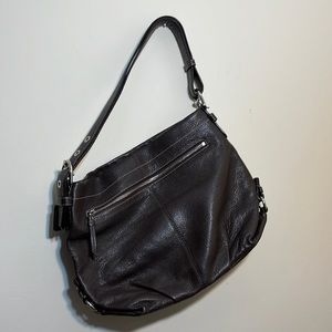 COACH Brown Pebbled Leather Duffle Convertible Crossbody Shoulder Bag